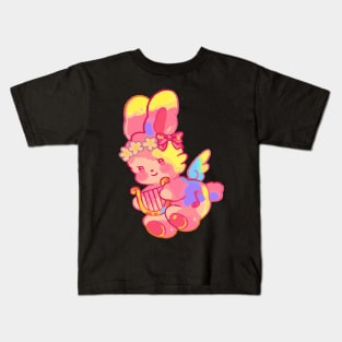 cute little bunny music angel cute baby bunny Kids T-Shirt